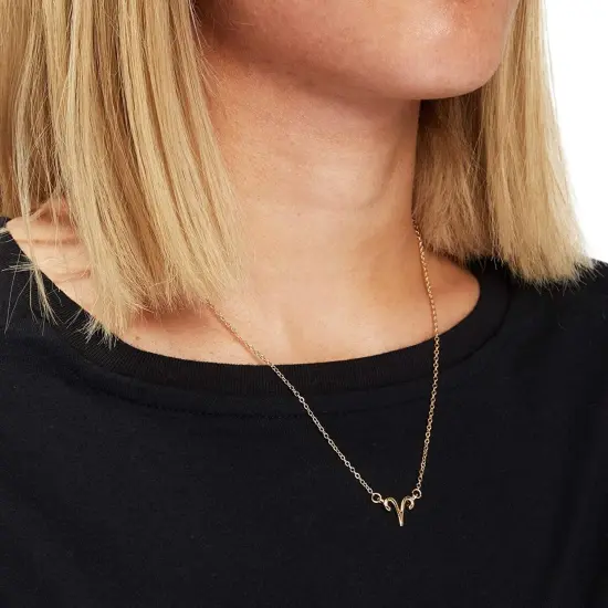 Aries Zodiac Necklace and Bracelet, Gold Constellation Astrology Jewelry Gift Set for Women {6}