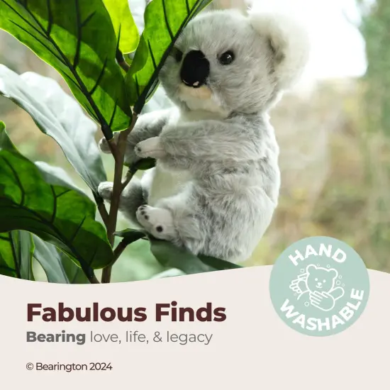 Bearington Lil&rsquo; Joey Koala Bear Stuffed Plush Koala, Ultra-Soft 10.5&rdquo; Plush Toy, with Premium Fill, Expressive Face and Velour Belly; Machine Washable, Great Gift for Animal Lovers, For Ages 0-14 Grey {3}