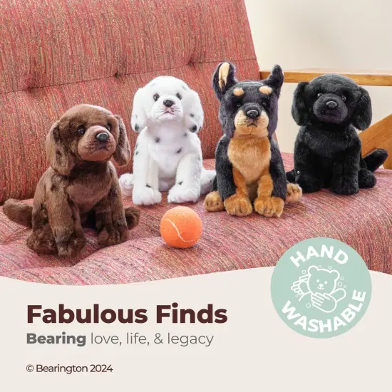 Bearington Thor The Doberman Stuffed Animal, 13 Inches Stuffed Animal Dog, For Ages 3-14 Black {3}