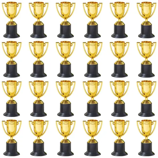24 Pack Mini Trophies for Awards, Gold Participation Trophy Cups for Sports Tournaments and Competitions (4 in) {1}