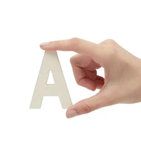 Unfinished Wooden Letters, Symbols, Storage Tray, 3 Inch Alphabet (112 Pieces) Brown {5}