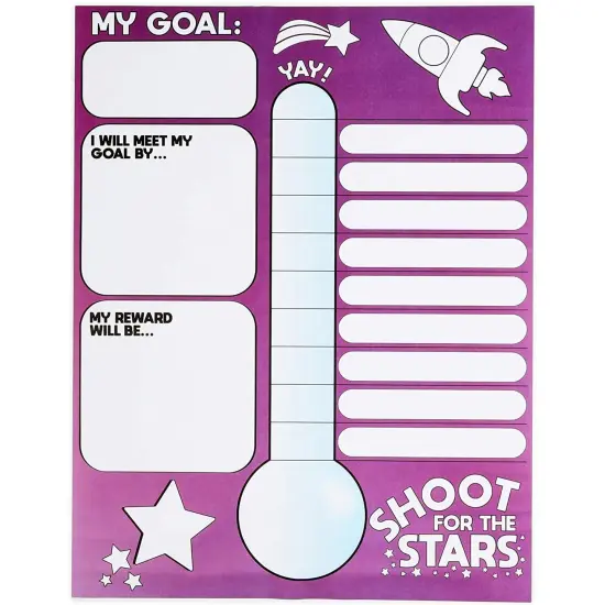Goal Thermometer Trackers for Classrooms, 6 Pack (17 x 22 In) {7}
