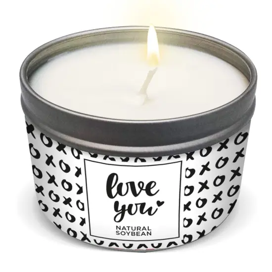 Magnificent 101 Long Lasting Love You Aromatherapy Tin Candle | 6 Oz - 35 Hour Burn | All Natural Soy Wax with Vanilla, Lavender, Rose, Jasmine, Lilac for Romance, Purification, Manifestation Multicolor {1}