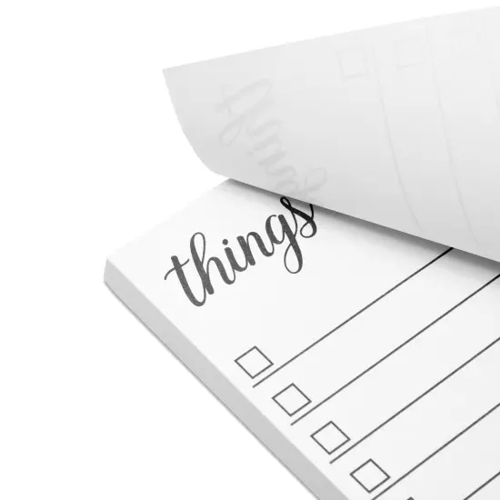 6-Pack Grocery List Magnet Pad for Fridge, To-Do Planner, Things To Buy, Things To Do Shopping Notepad for Locker, Filing Cabinet, Appointment Reminders, Meal Plans (3.5x9 in) White {5}