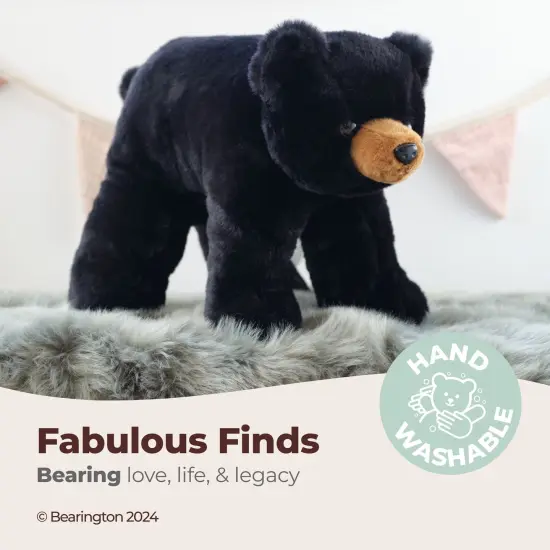 Bearington Bandit Plush Stuffed Animal Black Bear Teddy, 18" {3}