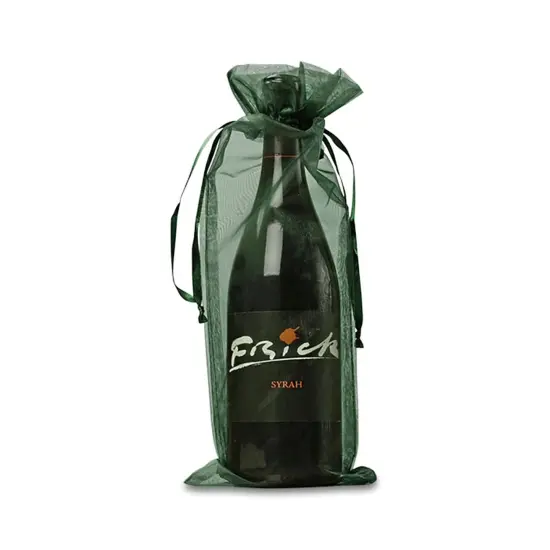 Plain Organza Wine Gift Bags 6"x15" Elegant Bottle Wraps {2}
