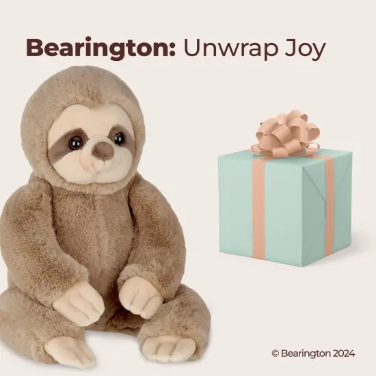 Bearington Sammy Plush Sloth Stuffed Animal, 15 Inches Brown {5}