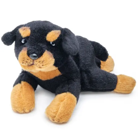 Bearington Lil' Gunner The Rottweiler Stuffed Animal, 8 Inch Dog Stuffed Animal, For Ages 3-14 Black {1}