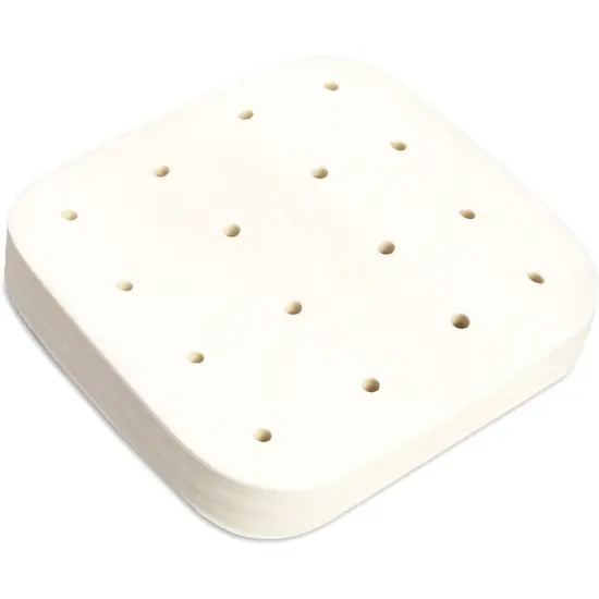 200 Pack Air Fryer Sheet Liners, White Parchment Paper Squares (7.5 x 7.5 In) {1}