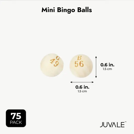 Mini Bingo Balls for Rotary Cage (0.6 In, 75 Pieces) Brown {2}
