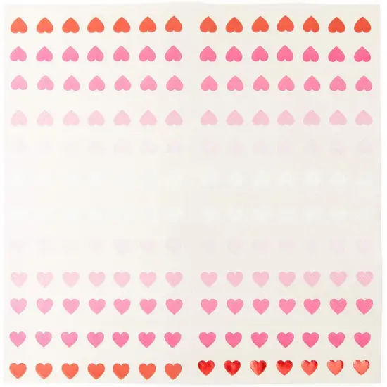 Sparkle and Bash 100 Pack Heart & Pink Valentine's Day Paper Napkins, 5x5 Inch Folded, Decorative Cocktail Party Supplies for Home, School, Office Events {7}