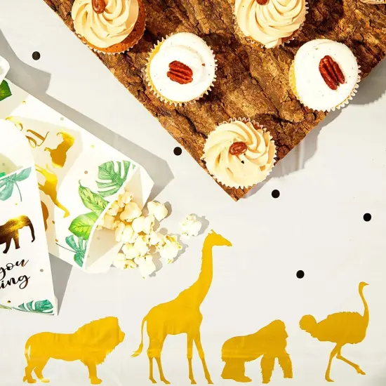 3 Pack Wild One Jungle Safari Tablecloth Plastic Table Cloth Cover Rectangular for 1st Birthday Party Supplies Decor Decorations, 54 x 108 in. White {3}