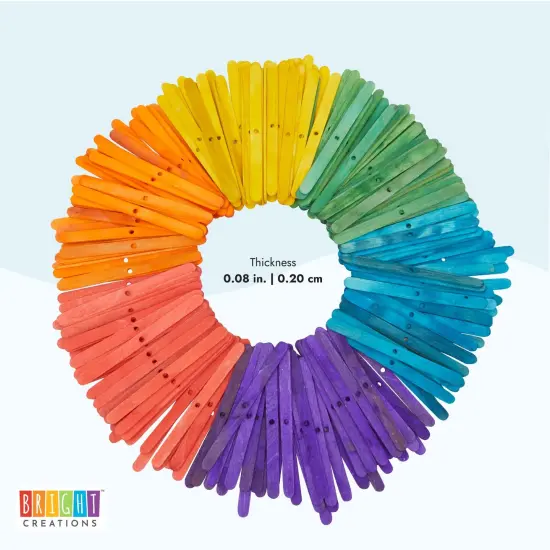 Wooden Wick Holders for Candle Making, Centering Tool (4.4 x 0.35 x 0.08 Inches, 6 Colors, 250 Pack) Multicolor {4}