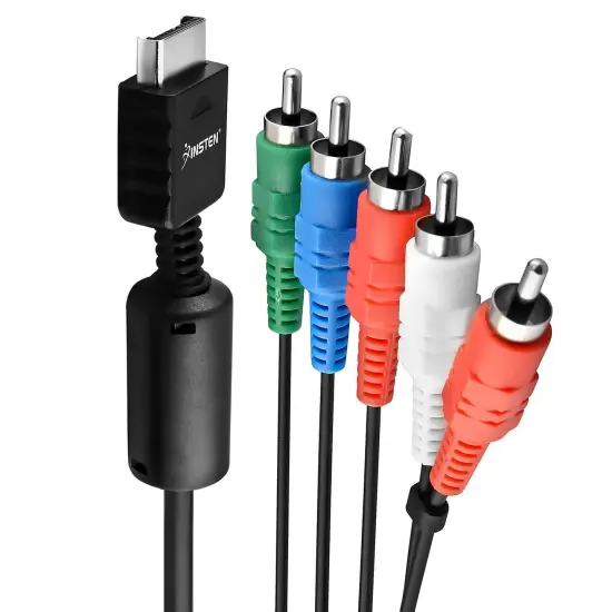 Multi Out Component AV Cable for Sony PS3 PS2 Console, Video Cord for Playstation 3 Slim HDTV Input Black {4}