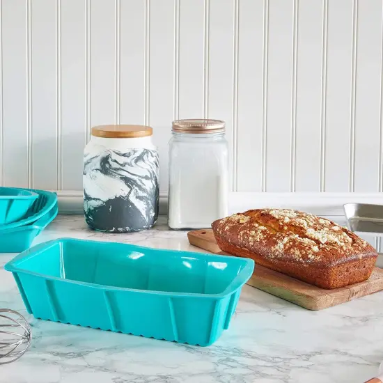 Silicone Baking Pans, Teal Cake Pan (4 Pack) Green {3}