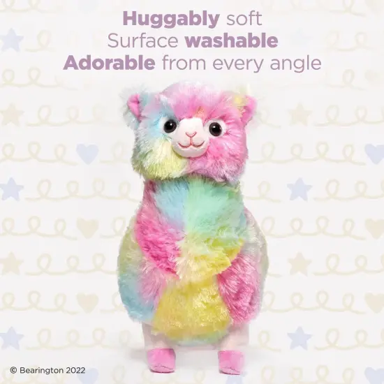 Bearington Annabelle Plush Stuffed Animal Rainbow Alpaca, 12 inches Multicolor {2}