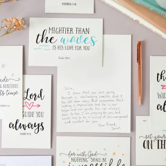 Best Paper Greetings 48 Pack Christian Greeting Cards with Envelopes, Inspirational Note Card with Scripture Bible Verses for Encouragement, Motivation, Confirmation Bulk (4x6 In) White {3}