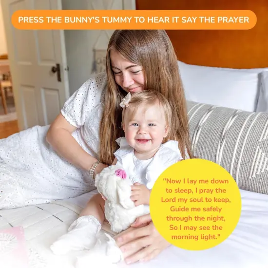 Tickle & Main Everybunny Prays The Praying Musical Bunny, Ideal Baptism & Christening Gifts for Girls, Babies & Toddlers on Easter (Pink, 7 in), Ages 1-14 {5}