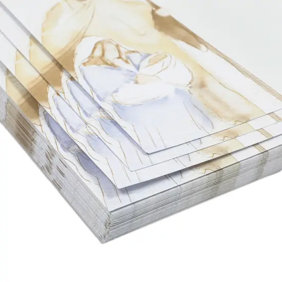 100-Sheet Let Us Adore Him Letterhead Paper, 8.5x11 inch Christmas Stationery Paper, Letter Size Write Personalized Greetings, Get Creative and Crafty with Xmas Letter Paper Sheets Brown {5}