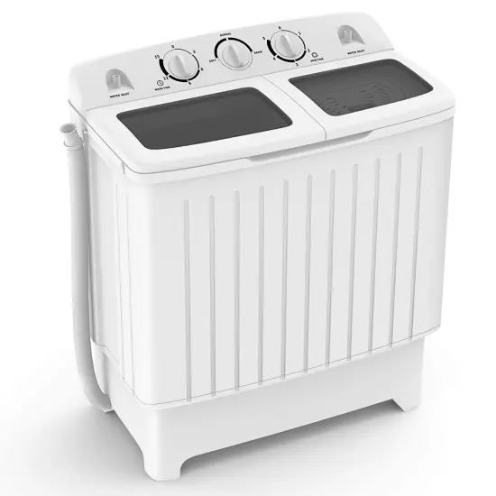 Costway Portable Washing Machine Twin Tub Compact Laundry Washer with 20 lbs Capacity {1}