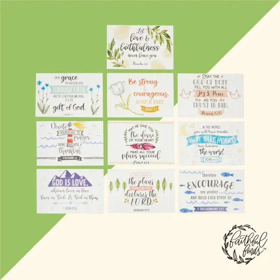 120 Pack Christian Greeting Cards Bulk with Envelopes, Religious Encouragement Scripture, 20 Inspirational Bible Verse Designs (4x6 In) {5}