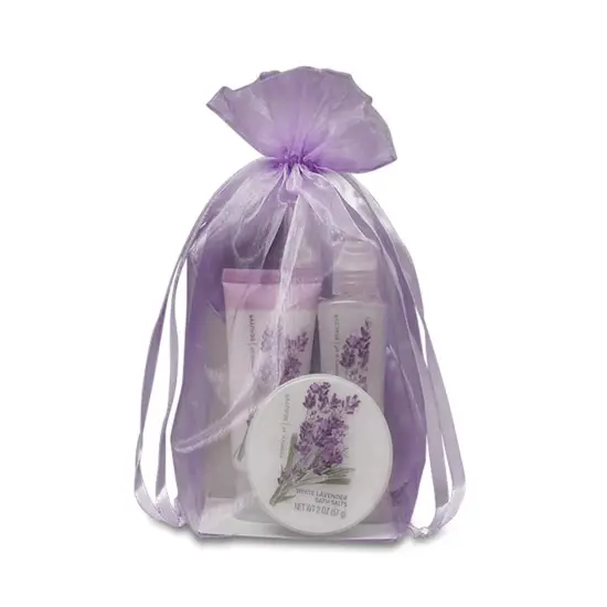 Cardboard Square Bottom Organza Bags 4 '' X 4 '' X 9 1/2 '' for Elegant Packaging Lavender {2}