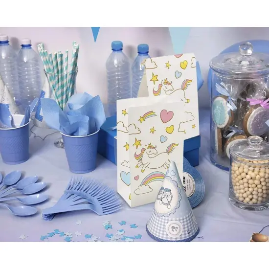 Rainbow Unicorn Party Favor Bags for Kids Birthday Party (5 x 8.5 x 3 In, 36 Pack) {3}