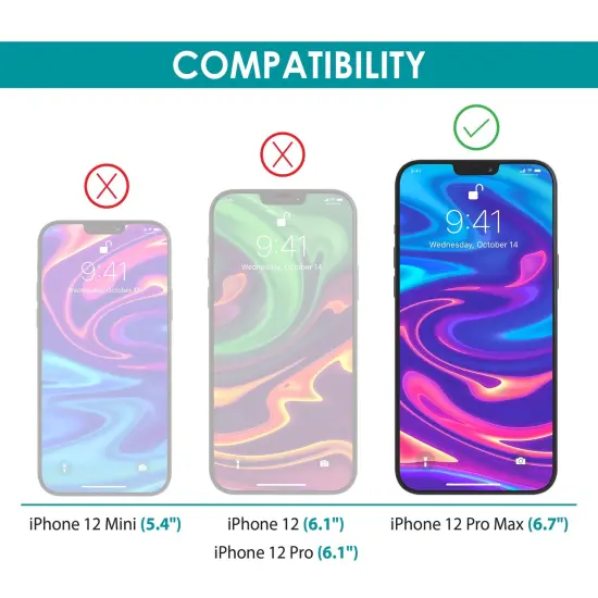 Crystal Clear Case For iPhone 12 Pro Max (6.7 inch), Shockproof TPU Bumper Shock-Absorbing Corners Protective Transparent Cover, by Insten {5}