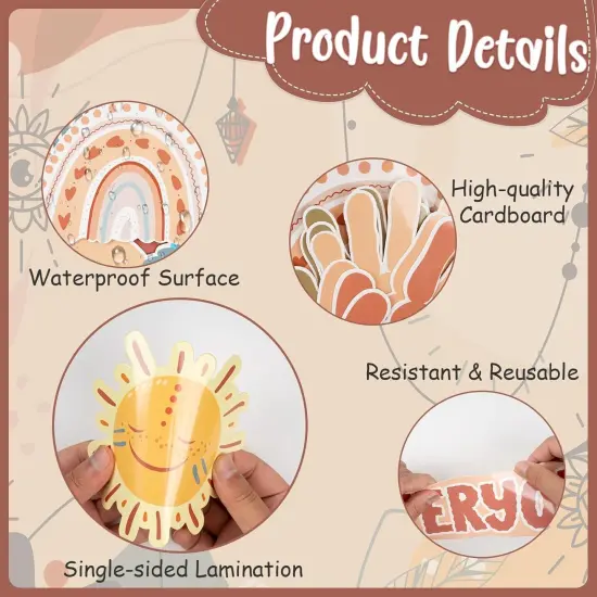 35Pcs Boho Bulletin Board Decorations {4}