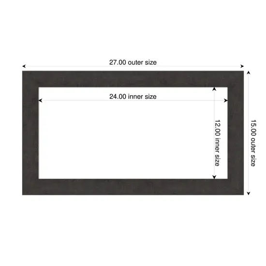 Rustic Plank Narrow Framed Dry Erase Magnetic Board Espresso {4}