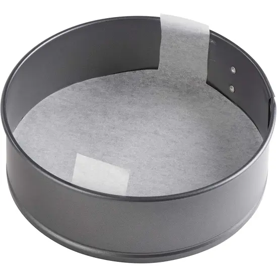 100 Pack 9 Inch Wood Pulp Round Parchment Paper for Baking - Precut, Nonstick Cake Pan, Cheesecake Liners with Easy Lift Tabs for Home or Professional Cooks (White) {5}