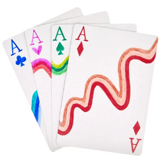 224 Pack Blank Custom Cards for DIY Game Cards, Checkered Diamond Backing (4 Decks, 3 x 4 In) White {6}