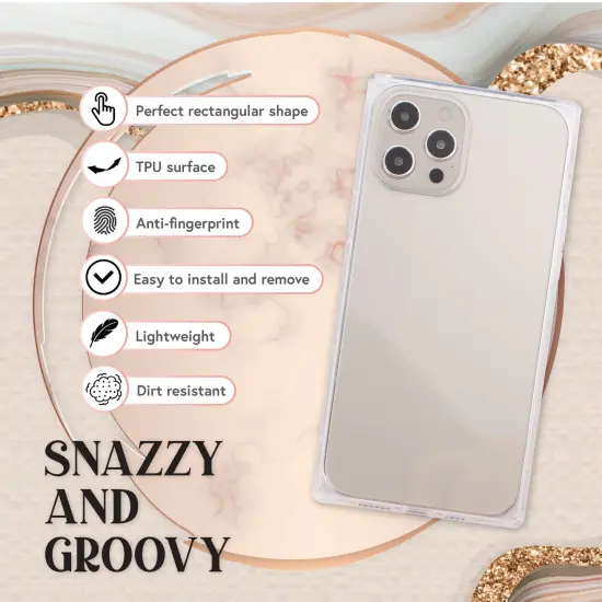 Insten Case for iPhone 12 Pro / iPhone 12 Case 6.1 Inch, Soft TPU Protective Cases with Reinforced Corners, Shock Absorption, Crystal Clear Slim Cover for Women Girls {4}