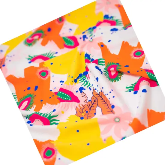 Anemone Garden Printed Spandex Fabric {3}