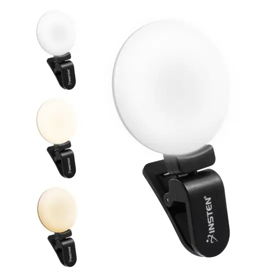 2" Mini Ring Light for Photography and Video, 20 LED Bulbs, 3 Modes, 360 degree, Black {3}