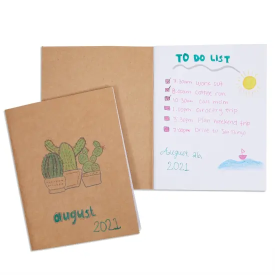 48 Pack Small Blank Notebooks for Kids Bulk, Kraft Paper Journals for Students, Sketching Drawing, Writing (4.3 x 5.6 In) Brown {5}