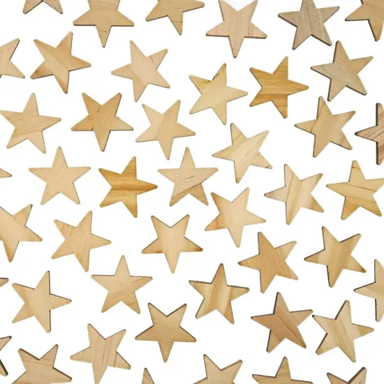 Bright Creations 100-Pack Unfinished Wood Star Cutout Pieces for DIY Crafts, 1 Inch Brown {5}