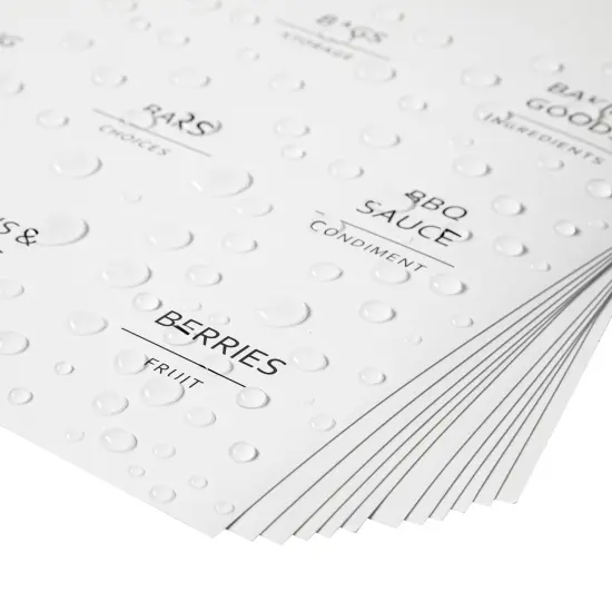 Talented Kitchen 157 Minimalist Style Fridge and Pantry Labels for Containers - Preprinted Kitchen and Refrigerator Organization Stickers for Jars, Food Containers (Black Print on White Matte Backing) {7}