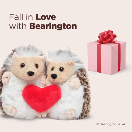 Bearington Lovie & Dovie Valentine's Stuffed Animal for Kids, 5.5 Inches Hedgehog Plush, Ideal as a Valentine's Day Gift for Boyfriend or Girlfriend, For Ages 3-14 Multicolor {5}