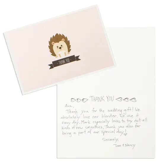 Paper Junkie 48 Pack Baby Shower Thank You Cards with Envelopes - Funny Woodland Animal Designs - for Kids, Gratitude, All Occasion (6 Cute Designs, 4x6 inches) Multicolor {4}