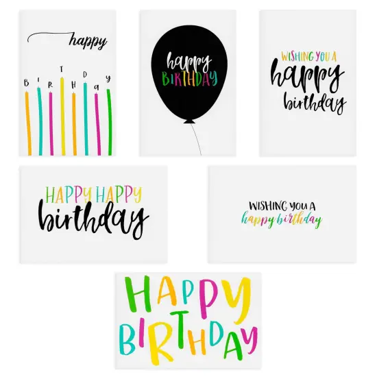 120 Pack Assorted Birthday and Anniversary Cards with Envelopes Bulk for Work, Wedding, Employees Appreciation, Business (12 Designs, 4x6 In) Multicolor {6}