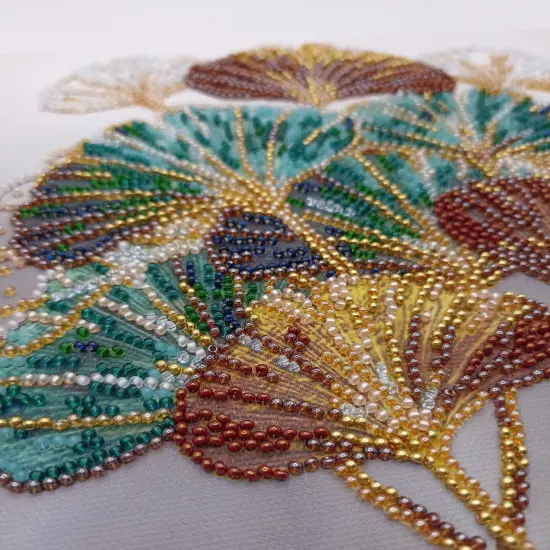 Mid-sized Bead Embroidery kit - Emerald branch {2}