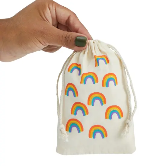 12-Pack Rainbow Party Favor Bags, 4 x 6 In&mdash;Colorful Gift Bags Perfect for Birthday Goodies, Treats, and Rainbow-Themed Party Celebrations, For Ages 3+ {4}