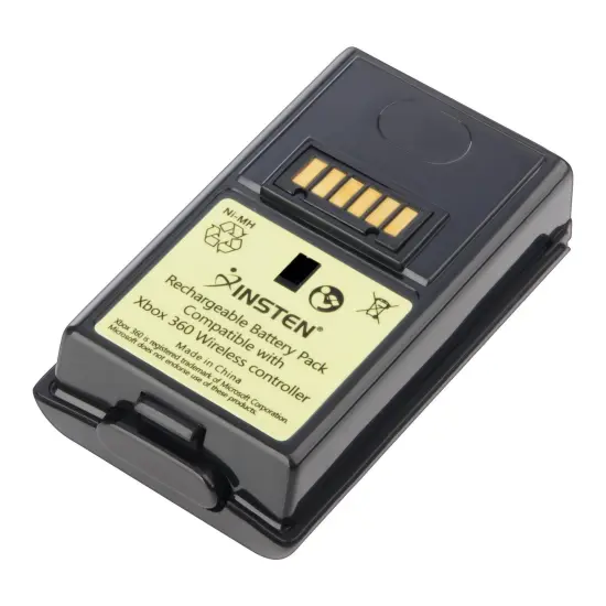 1-Pack Rechargeable 3600mAh Battery Pack for Xbox 360 Wireless Remote Controller - Black by Insten {1}