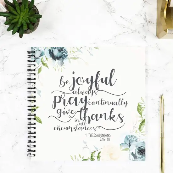 Faithful Finds Spiral Bound Prayer Notebook, Christian Devotional Bible Journal for Women, 60 Sheets/120 Pages (8.8 x 8.5 In) - Daily Prayer Journal for Woman - Spiral Prayers Journals White {2}