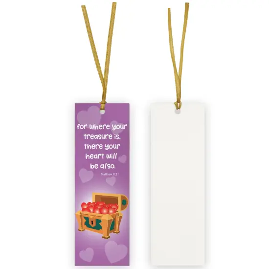 72 Pack Christian Bookmarks Bulk, Religious Scripture, 12 Bible Verse Quotes for Kids (6 x 2 x 0.1 In) Multicolor {7}