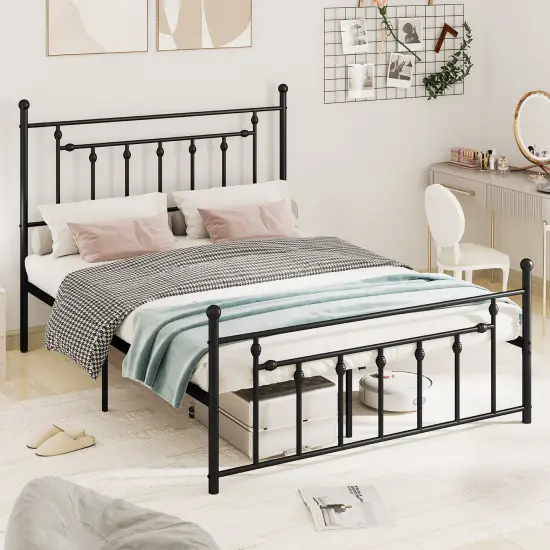 Heavy-duty Metal Bed Frame with Headboard {7}