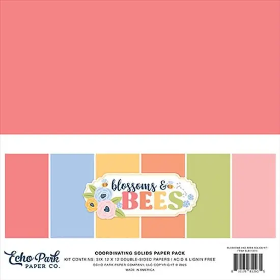 Echo Park Blossoms And Bees Solids Kit {1}