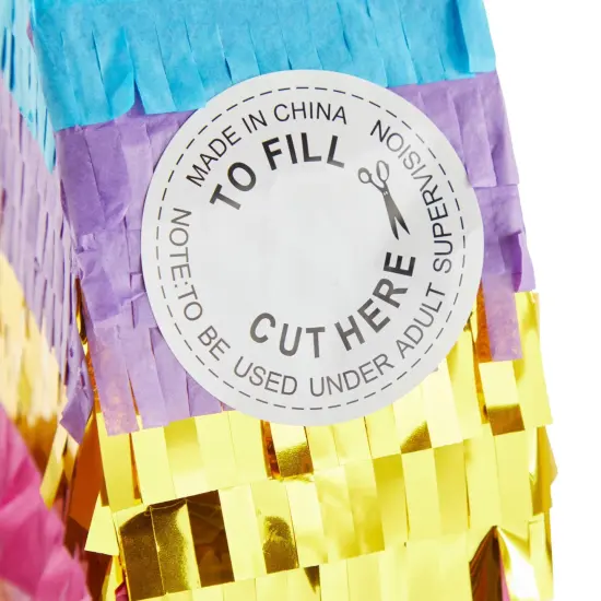 BLUE PANDA Rainbow Number 9 Pinata for Kids Ages 3-14 Birthday Party Supplies, Fiesta, Anniversary Celebration, Small (16.5 x 11.4 x 3 In) Multicolor {5}