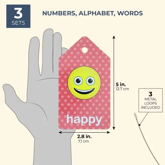 Bright Creations 3-Pack Laminated Number Flash Cards for Kids Ages 3-14 - Multicolor, 78 Count - Educational Flash Cards with Ring for Alphabet & Sight Word Learning {2}